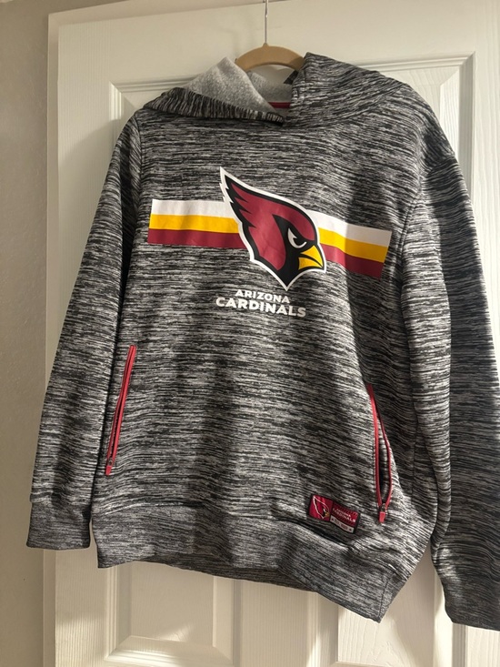 NFL Other - Arizona Cardinals Gray Logo Hoodie with Stripe Detail Meda